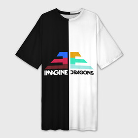 Платье-футболка 3D с принтом Imagine Dragons в Тюмени,  |  | dragons | imagine | бэн макки | драгонс | дэн платцман | дэн рейнольдс | имеджин | уэйн сермон