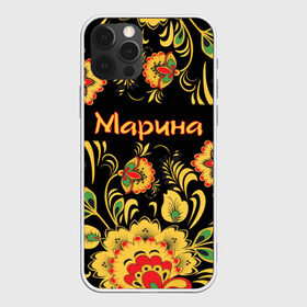 Чехол для iPhone 12 Pro Max с принтом Марина роспись под хохлому в Тюмени, Силикон |  | древнерусские | марина | маринка | орнамент | славянский | узор | хохлома | цветочки | цветы