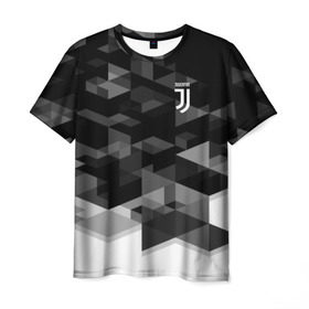 Мужская футболка 3D с принтом Juventus 2018 Geometry Sport в Тюмени, 100% полиэфир | прямой крой, круглый вырез горловины, длина до линии бедер | fc | juventus | спорт | спортивные | фк | футбол | футбольный клуб | ювентус