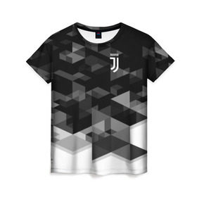 Женская футболка 3D с принтом Juventus 2018 Geometry Sport в Тюмени, 100% полиэфир ( синтетическое хлопкоподобное полотно) | прямой крой, круглый вырез горловины, длина до линии бедер | fc | juventus | спорт | спортивные | фк | футбол | футбольный клуб | ювентус