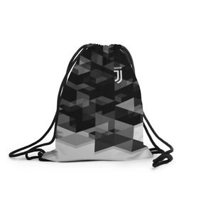 Рюкзак-мешок 3D с принтом Juventus 2018 Geometry Sport в Тюмени, 100% полиэстер | плотность ткани — 200 г/м2, размер — 35 х 45 см; лямки — толстые шнурки, застежка на шнуровке, без карманов и подкладки | fc | juventus | спорт | спортивные | фк | футбол | футбольный клуб | ювентус