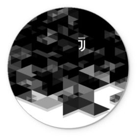 Коврик круглый с принтом Juventus 2018 Geometry Sport в Тюмени, резина и полиэстер | круглая форма, изображение наносится на всю лицевую часть | Тематика изображения на принте: fc | juventus | спорт | спортивные | фк | футбол | футбольный клуб | ювентус
