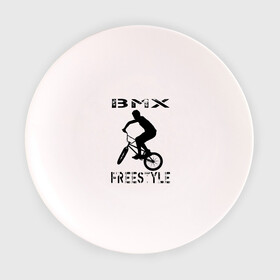 Тарелка 3D с принтом BMX FreeStyle в Тюмени, фарфор | диаметр - 210 мм
диаметр для нанесения принта - 120 мм | Тематика изображения на принте: bmx | freestyle | велик | велосипед | трюки | экстрим