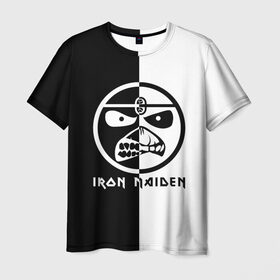 Мужская футболка 3D с принтом Iron Maiden в Тюмени, 100% полиэфир | прямой крой, круглый вырез горловины, длина до линии бедер | 