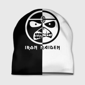 Шапка 3D с принтом Iron Maiden в Тюмени, 100% полиэстер | универсальный размер, печать по всей поверхности изделия | 