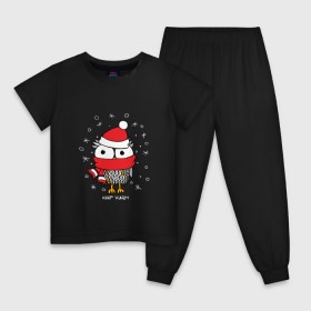 Детская пижама хлопок с принтом Сова в шапке в Тюмени, 100% хлопок |  брюки и футболка прямого кроя, без карманов, на брюках мягкая резинка на поясе и по низу штанин
 | зима | новый год | подарок | рождество | сова