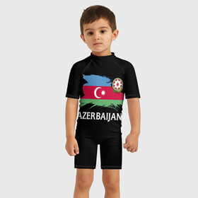 Детский купальный костюм 3D с принтом Азербайджан в Тюмени, Полиэстер 85%, Спандекс 15% | застежка на молнии на спине | Тематика изображения на принте: azerbaijan | azerbaycan | baku | sssr | азербайджан | азербайджанская | азия | айзербайджан | баку | карта | мусульмане | народ | республика | советский союз | ссср | страна | флаг