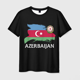 Мужская футболка 3D с принтом Азербайджан в Тюмени, 100% полиэфир | прямой крой, круглый вырез горловины, длина до линии бедер | Тематика изображения на принте: azerbaijan | azerbaycan | baku | sssr | азербайджан | азербайджанская | азия | айзербайджан | баку | карта | мусульмане | народ | республика | советский союз | ссср | страна | флаг