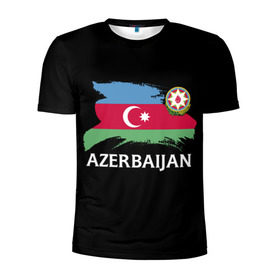Мужская футболка 3D спортивная с принтом Азербайджан в Тюмени, 100% полиэстер с улучшенными характеристиками | приталенный силуэт, круглая горловина, широкие плечи, сужается к линии бедра | azerbaijan | azerbaycan | baku | sssr | азербайджан | азербайджанская | азия | айзербайджан | баку | карта | мусульмане | народ | республика | советский союз | ссср | страна | флаг