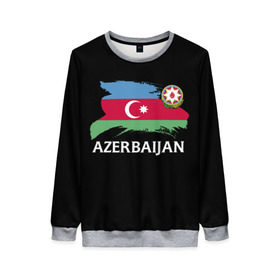 Женский свитшот 3D с принтом Азербайджан в Тюмени, 100% полиэстер с мягким внутренним слоем | круглый вырез горловины, мягкая резинка на манжетах и поясе, свободная посадка по фигуре | azerbaijan | azerbaycan | baku | sssr | азербайджан | азербайджанская | азия | айзербайджан | баку | карта | мусульмане | народ | республика | советский союз | ссср | страна | флаг