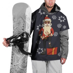 Накидка на куртку 3D с принтом Santa hipster в Тюмени, 100% полиэстер |  | 