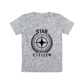 Детская футболка хлопок с принтом Star Citizen в Тюмени, 100% хлопок | круглый вырез горловины, полуприлегающий силуэт, длина до линии бедер | Тематика изображения на принте: игра | космический | космос | симулятор