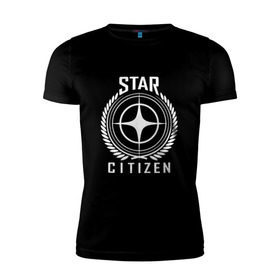 Мужская футболка премиум с принтом Star Citizen в Тюмени, 92% хлопок, 8% лайкра | приталенный силуэт, круглый вырез ворота, длина до линии бедра, короткий рукав | игра | космический | космос | симулятор