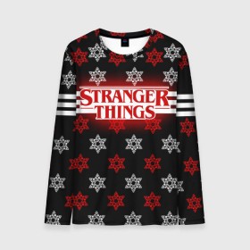 Мужской лонгслив 3D с принтом Свитер Stranger Things Dark в Тюмени, 100% полиэстер | длинные рукава, круглый вырез горловины, полуприлегающий силуэт | stranger things | очень странные дела