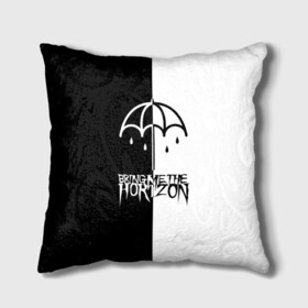 Подушка 3D с принтом Bring Me the Horizon в Тюмени, наволочка – 100% полиэстер, наполнитель – холлофайбер (легкий наполнитель, не вызывает аллергию). | состоит из подушки и наволочки. Наволочка на молнии, легко снимается для стирки | bmth | bring me the horizon | бмтх | бринг ми зе хоризон | достань для меня горизон