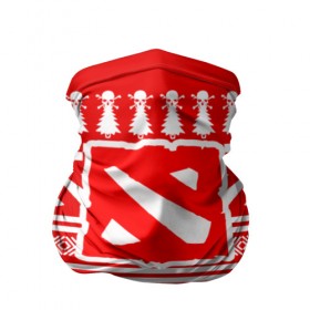 Бандана-труба 3D с принтом Свитер DOTA 2 в Тюмени, 100% полиэстер, ткань с особыми свойствами — Activecool | плотность 150‒180 г/м2; хорошо тянется, но сохраняет форму | dota | dota 2 | logo | rpg | дота | игры | лого | логотип | новый год