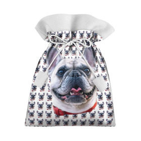 Подарочный 3D мешок с принтом Французский бульдог в Тюмени, 100% полиэстер | Размер: 29*39 см | Тематика изображения на принте: бульдог | бульдожка | пес | песик | собака | французский бульдог