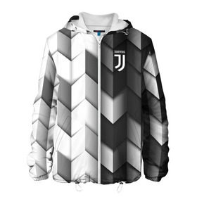 Мужская куртка 3D с принтом Juventus 2018 Geometry Sport в Тюмени, ткань верха — 100% полиэстер, подклад — флис | прямой крой, подол и капюшон оформлены резинкой с фиксаторами, два кармана без застежек по бокам, один большой потайной карман на груди. Карман на груди застегивается на липучку | Тематика изображения на принте: fc | juventus | спорт | спортивные | фк | футбол | футбольный клуб | ювентус