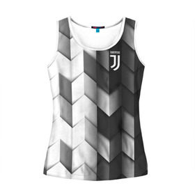 Женская майка 3D с принтом Juventus 2018 Geometry Sport в Тюмени, 100% полиэстер | круглая горловина, прямой силуэт, длина до линии бедра | fc | juventus | спорт | спортивные | фк | футбол | футбольный клуб | ювентус