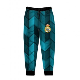 Мужские брюки 3D с принтом Real Madrid 2018 Sport в Тюмени, 100% полиэстер | манжеты по низу, эластичный пояс регулируется шнурком, по бокам два кармана без застежек, внутренняя часть кармана из мелкой сетки | 