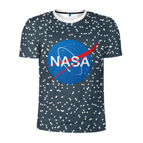 Мужская футболка 3D спортивная с принтом NASA в Тюмени, 100% полиэстер с улучшенными характеристиками | приталенный силуэт, круглая горловина, широкие плечи, сужается к линии бедра | nasa | star | звезды | космос | наса