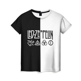Женская футболка 3D с принтом Led Zeppelin в Тюмени, 100% полиэфир ( синтетическое хлопкоподобное полотно) | прямой крой, круглый вырез горловины, длина до линии бедер | led | led zeppelin | блюз | группа | джимми пейдж | джон генри бонэм | джон пол джонс | лед зепелен | лед зеппелин | метал | роберт плант | рок | тяжелый | фолк | хард | хардрок | хеви | хевиметал
