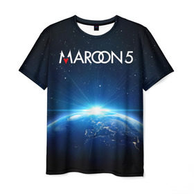 Мужская футболка 3D с принтом Maroon 5 в Тюмени, 100% полиэфир | прямой крой, круглый вырез горловины, длина до линии бедер | Тематика изображения на принте: adam | levine | maroon 5 | адам | левин | марун 5