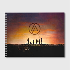 Альбом для рисования с принтом Linkin Park в Тюмени, 100% бумага
 | матовая бумага, плотность 200 мг. | chester bennington | linkin park | беннингтон честер | линкин парк