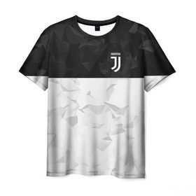 Мужская футболка 3D с принтом Juventus 2018 Black and White в Тюмени, 100% полиэфир | прямой крой, круглый вырез горловины, длина до линии бедер | fc | juventus | спорт | спортивные | фк | футбол | футбольный клуб | ювентус