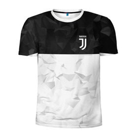 Мужская футболка 3D спортивная с принтом Juventus 2018 Black and White в Тюмени, 100% полиэстер с улучшенными характеристиками | приталенный силуэт, круглая горловина, широкие плечи, сужается к линии бедра | Тематика изображения на принте: fc | juventus | спорт | спортивные | фк | футбол | футбольный клуб | ювентус