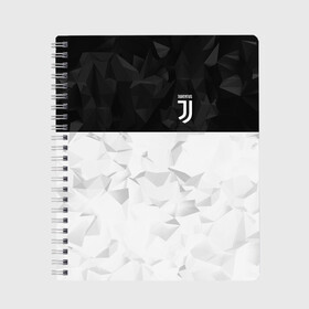 Тетрадь с принтом Juventus 2018 Black and White в Тюмени, 100% бумага | 48 листов, плотность листов — 60 г/м2, плотность картонной обложки — 250 г/м2. Листы скреплены сбоку удобной пружинной спиралью. Уголки страниц и обложки скругленные. Цвет линий — светло-серый
 | Тематика изображения на принте: fc | juventus | спорт | спортивные | фк | футбол | футбольный клуб | ювентус