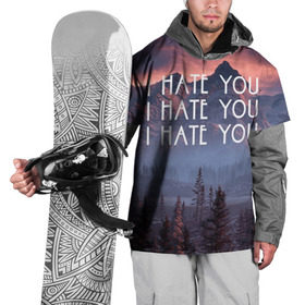 Накидка на куртку 3D с принтом I HATE YOU в Тюмени, 100% полиэстер |  | Тематика изображения на принте: 