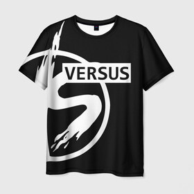 Мужская футболка 3D с принтом VERSUS в Тюмени, 100% полиэфир | прямой крой, круглый вырез горловины, длина до линии бедер | battle | versus | батл | версус