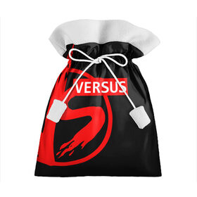 Подарочный 3D мешок с принтом VERSUS BATTLE RED в Тюмени, 100% полиэстер | Размер: 29*39 см | Тематика изображения на принте: battle | versus | батл | версус