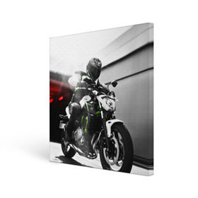 Холст квадратный с принтом Kawasaki в Тюмени, 100% ПВХ |  | motorbike | motorcycle | race | rider | ryder | speed | yamaha | байк | гонки | гонщик | кавасаки | мото | мотобайк | мотоцикл | райдер | скорость | ямаха