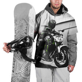 Накидка на куртку 3D с принтом Kawasaki в Тюмени, 100% полиэстер |  | motorbike | motorcycle | race | rider | ryder | speed | yamaha | байк | гонки | гонщик | кавасаки | мото | мотобайк | мотоцикл | райдер | скорость | ямаха
