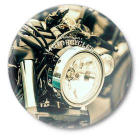 Значок с принтом Vintage motocycle в Тюмени,  металл | круглая форма, металлическая застежка в виде булавки | harley | motorbike | motorcycle | race | rider | ryder | speed | байк | гонки | гонщик | мото | мотобайк | мотоцикл | райдер | скорость | харлей