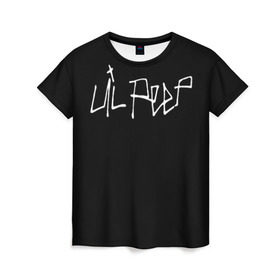 Женская футболка 3D с принтом LiL PEEP в Тюмени, 100% полиэфир ( синтетическое хлопкоподобное полотно) | прямой крой, круглый вырез горловины, длина до линии бедер | lil peep | лил пип