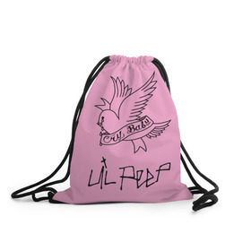 Рюкзак-мешок 3D с принтом LIL PEEP. Cry Baby в Тюмени, 100% полиэстер | плотность ткани — 200 г/м2, размер — 35 х 45 см; лямки — толстые шнурки, застежка на шнуровке, без карманов и подкладки | lil peep. cry baby | лил пип