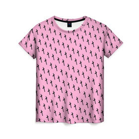 Женская футболка 3D с принтом LiL PEEP Pattern в Тюмени, 100% полиэфир ( синтетическое хлопкоподобное полотно) | прямой крой, круглый вырез горловины, длина до линии бедер | lil peep. cry baby | лил пип