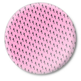 Значок с принтом LiL PEEP Pattern в Тюмени,  металл | круглая форма, металлическая застежка в виде булавки | lil peep. cry baby | лил пип