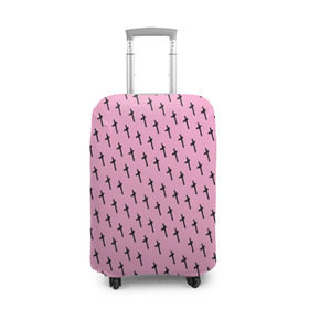 Чехол для чемодана 3D с принтом LiL PEEP Pattern в Тюмени, 86% полиэфир, 14% спандекс | двустороннее нанесение принта, прорези для ручек и колес | lil peep. cry baby | лил пип