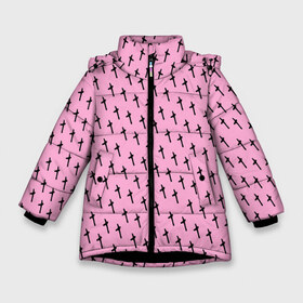 Зимняя куртка для девочек 3D с принтом LiL PEEP Pattern в Тюмени, ткань верха — 100% полиэстер; подклад — 100% полиэстер, утеплитель — 100% полиэстер. | длина ниже бедра, удлиненная спинка, воротник стойка и отстегивающийся капюшон. Есть боковые карманы с листочкой на кнопках, утяжки по низу изделия и внутренний карман на молнии. 

Предусмотрены светоотражающий принт на спинке, радужный светоотражающий элемент на пуллере молнии и на резинке для утяжки. | Тематика изображения на принте: lil peep. cry baby | лил пип