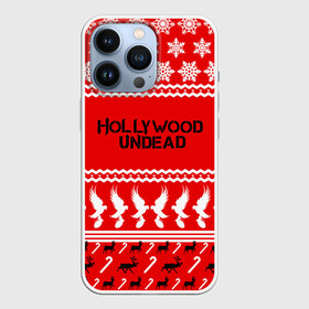 Чехол для iPhone 13 Pro с принтом Hollywood Undead в Тюмени,  |  | charlie scene | danny | funny man | hollywood | j dog | johnny 3 tears | undead | андед | голивуд | голливудская | группа | знак | кранккор | красный | метал | надпись | нежить | новогодний | новый год | ню | праздник | реп | рождество