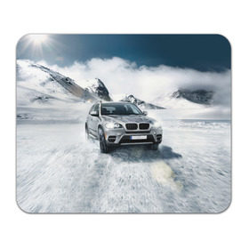 Коврик прямоугольный с принтом BMW X5 в Тюмени, натуральный каучук | размер 230 х 185 мм; запечатка лицевой стороны | auto | race | авто | автомобиль | бмв | бумер | бэха | гонки | марка | машина