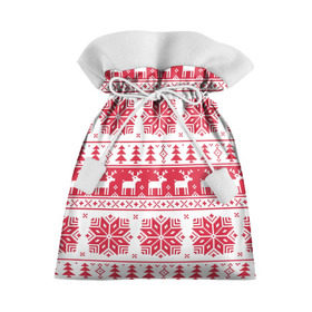 Подарочный 3D мешок с принтом mc4 в Тюмени, 100% полиэстер | Размер: 29*39 см | елка | елки | новый год | олени | олень | свитер | снежинка | снежинки