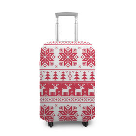 Чехол для чемодана 3D с принтом mc4 в Тюмени, 86% полиэфир, 14% спандекс | двустороннее нанесение принта, прорези для ручек и колес | елка | елки | новый год | олени | олень | свитер | снежинка | снежинки