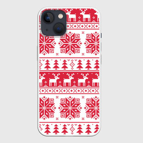 Чехол для iPhone 13 с принтом mc4 в Тюмени,  |  | елка | елки | новый год | олени | олень | свитер | снежинка | снежинки