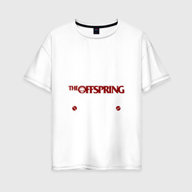 Женская футболка хлопок Oversize с принтом Я прост хочу слушать Offspring в Тюмени, 100% хлопок | свободный крой, круглый ворот, спущенный рукав, длина до линии бедер
 | offspring | офспринг | оффспринг | рок