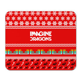Коврик прямоугольный с принтом Праздничный Imagine Dragons в Тюмени, натуральный каучук | размер 230 х 185 мм; запечатка лицевой стороны | dragons | imagine | альтернативный | американская | арена | бэн макки | группа | драгонс | дэн | дэн рейнольдс | знак | имеджин | инди | индирок | красный | надпись | новогодний | новый год | поп | праздник